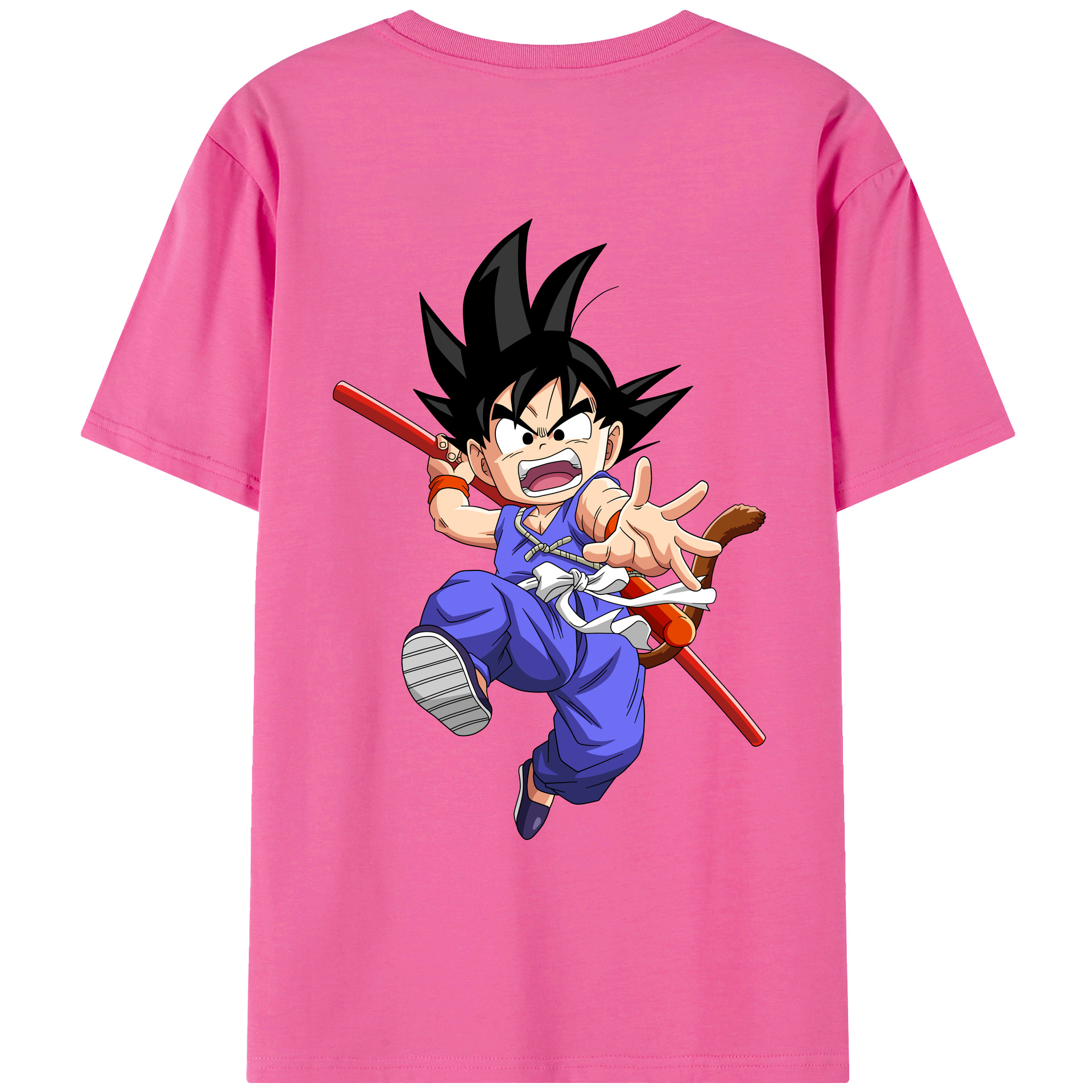 （画像用） ドラゴンボール 孫悟空（そん ごくう）Son Goku カカロット DRAGON BALL Kakarotto レディース半袖Tシャツ(バックプリント)